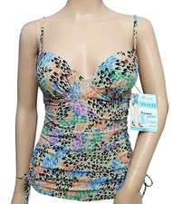 SPANX LOVE YOUR ASSETS BY SARA BLAKELY Push Up Tankini Cheetah Print MRRP £30.00