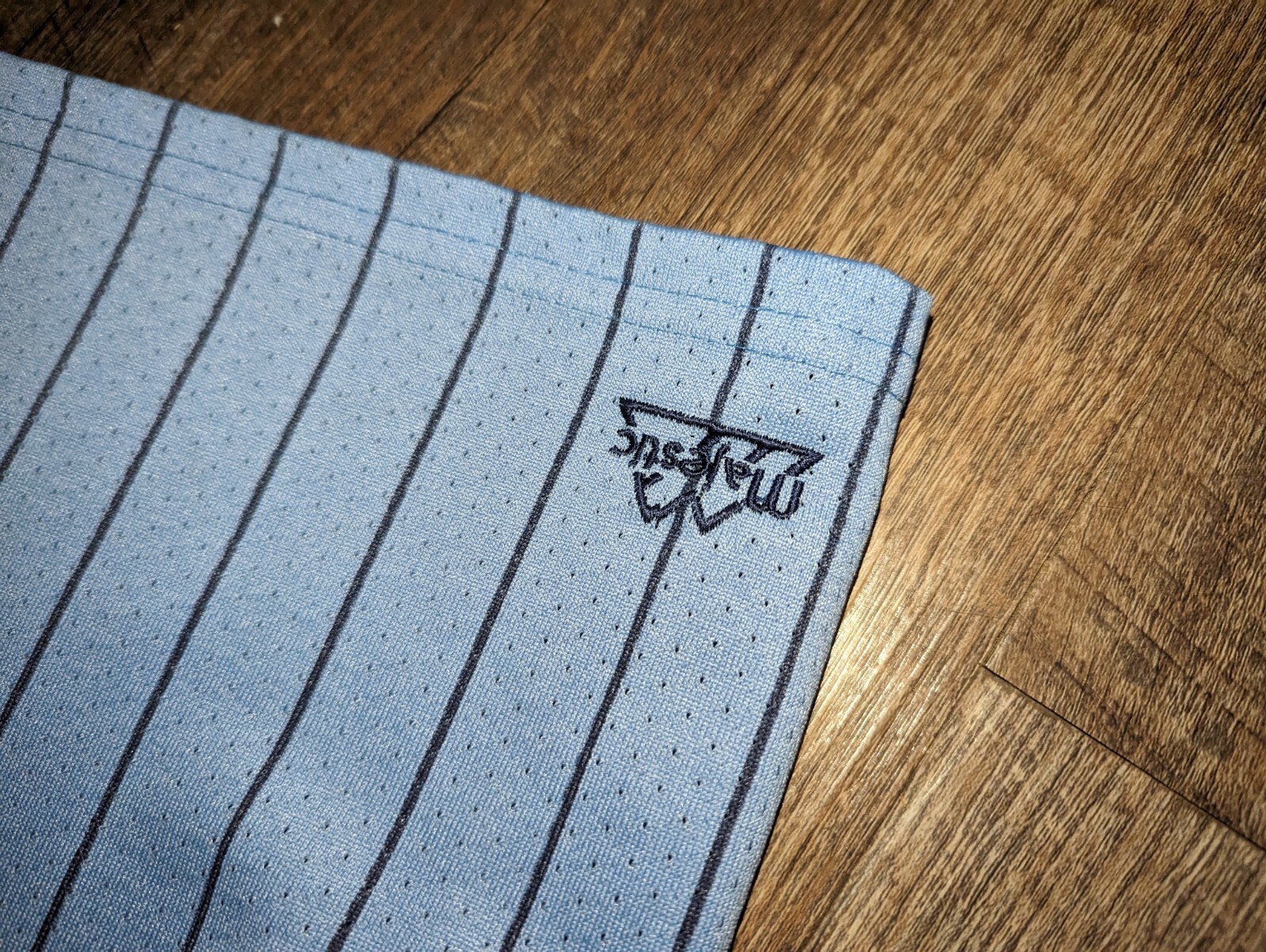 Vintage Majestic MLB Atlanta Braves Baseball Pinstripe Jersey XXL Blue