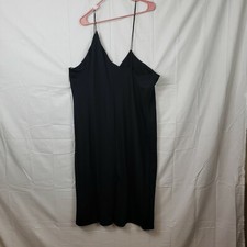 Cushnie Womens Black Sleeveless Pullover Spaghetti Strap Short Tank Dress Sz 2X