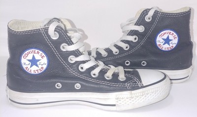 Converse Chuck Taylor All Star Classic High Top Leather Black White 1S581  Size 3 | eBay