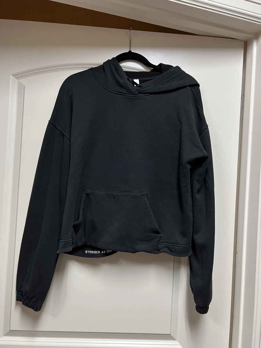Lululemon Stronger as One Cropped Hoodie Barrys Black Size 12