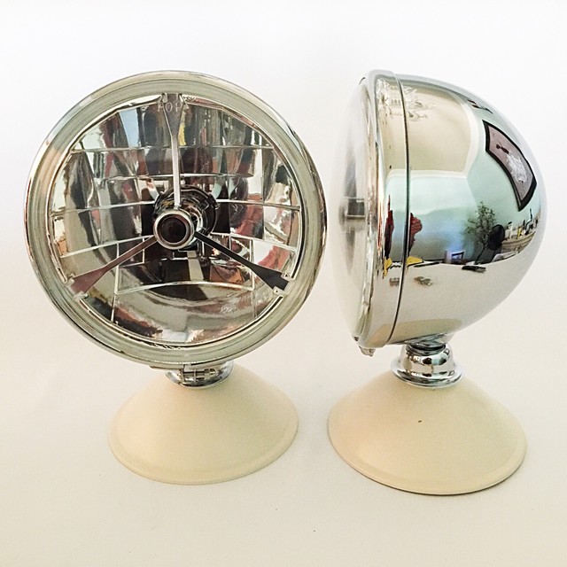 Hot Rod King Bee Headlamps Headlights with TriBar Halogen Lenses 1 PR