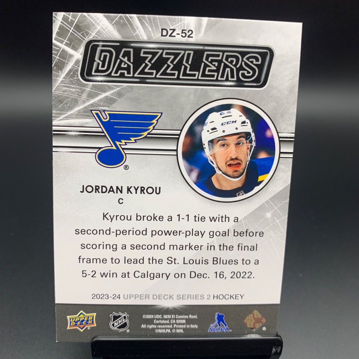 2023-24 Upper Deck Series 2 #DZ-52 Jordan Kyrou Orange