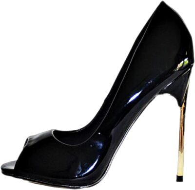 LACK DAMENSCHUHE PARTY PUMPS SCHICKE SANDALEN ELEGANT HIGH HEELS SCHWARZ