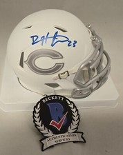 Devin Hester Signed Chicago Bears Ice Speed Mini Helmet Beckett Auto Football 