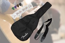 Gig Bag with Acoustic Guitar Strings, 5 Picks, & Adjustable Strap by Fender