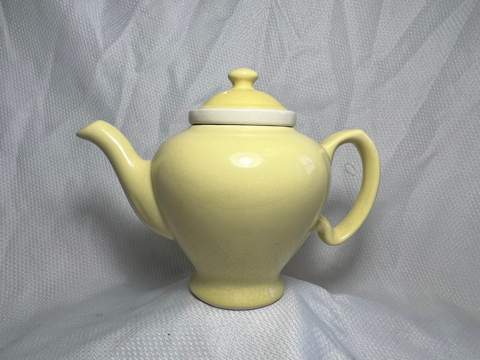 Vtg McCormick Teapot Infuser Yellow Baltimore MD With Strainer Insert