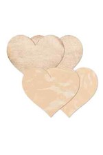 NIPPIES BASIC CREME HEARTS NIPPLE COVERS/PASTIES B CUP NEW