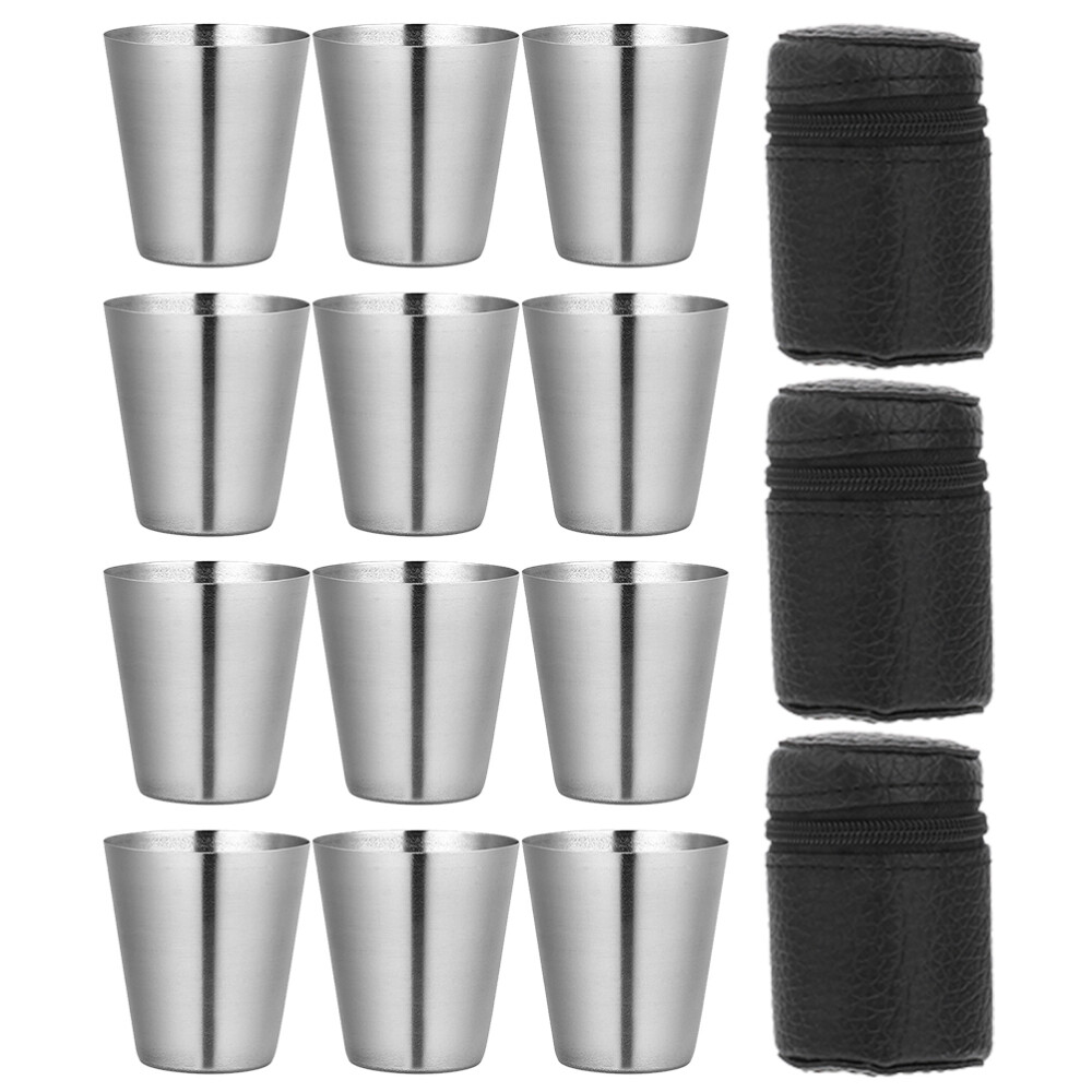 3 Sets Wine Glass Camping Accessories Martini Cup with Case