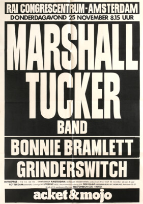 Marshall Tucker Band, Bonnie Bramlett & Grinderswitch Concert Poster 1976 Ori...