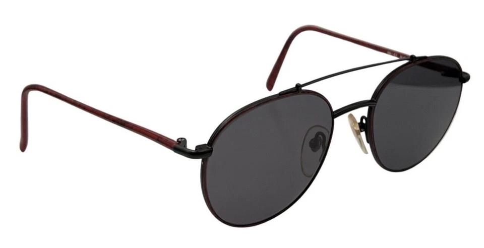 Gafas de sol vintage Bugle Boy BB-62 Borgoña redondas piloto Japón ¡con lentes nuevas! Foto 2 de 4