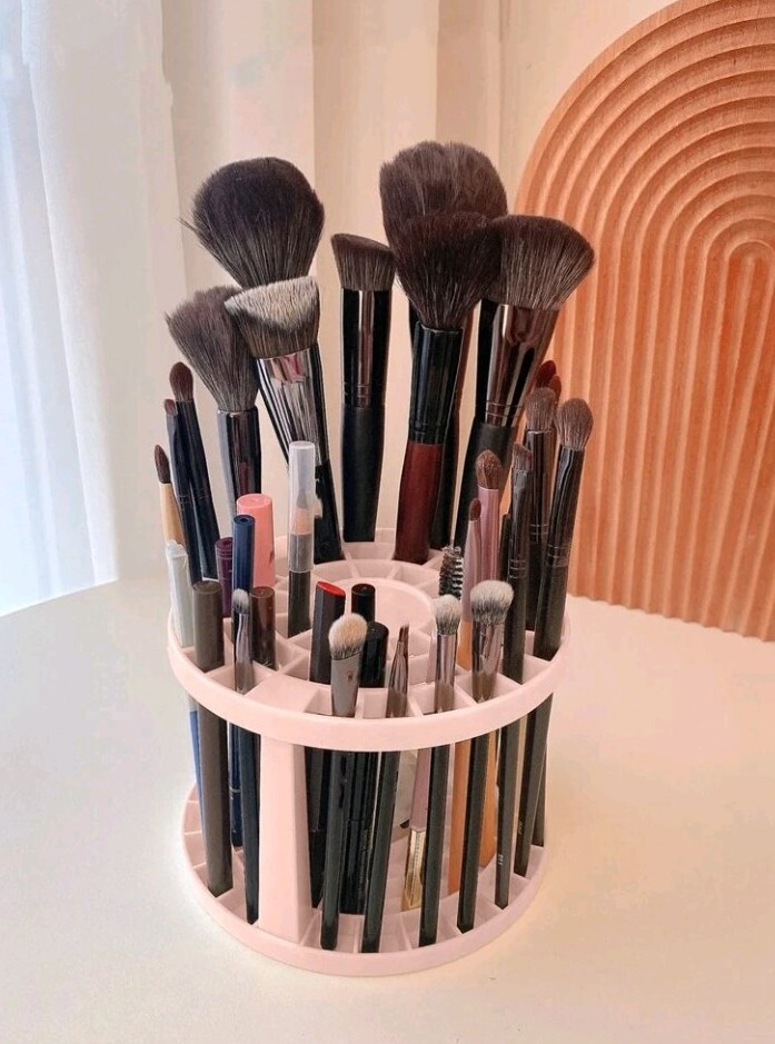 soporte de almacenamiento para brochas de maquillaje, soporte de  escritorio