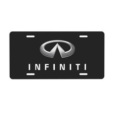Infiniti 12 X 6 Inch Aluminum Car Front License Plate Cover Black Infiniti 12 X 6 Inch Aluminum Car Front License Plate Cover Black