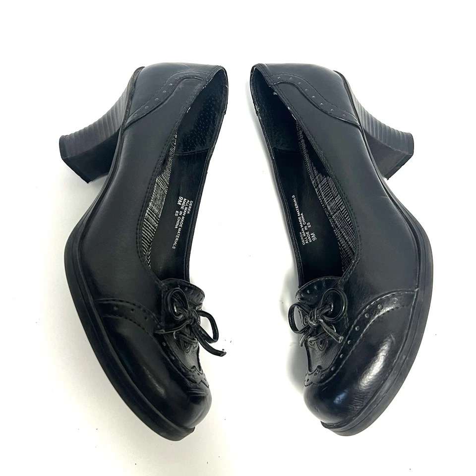 De colección Y2K Mudd Mary Jane DEREK Tacones Negros Zapatos de salón para mujer 9,5 M Preppy Bow Coquette Foto 4 de 4