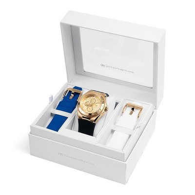 TechnoMarine Men's TM-124018 Cruise Original 45mm gold with 3 straps Included.