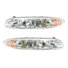 Headlights Front Lamps Pair Set For 99-04 Oldsmobile Alero Left Right