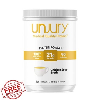 Unjury chicken soup whey protein isolate 15 servings low carb keto
