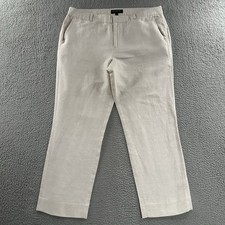 Banana Republic Womens Pants Beige Size 12 Hampton High Rise Ankle Linen Blend