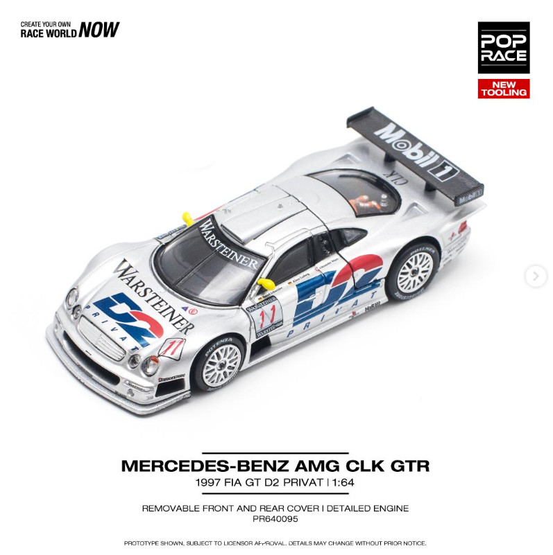 Pop Race Mercedes Benz AMG CLK GTR 1997 FIA GT D2 640095 1/64