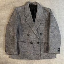 Vintage Christian Dior Jeune Homme Boys Double Breasted Blazer Houndstooth