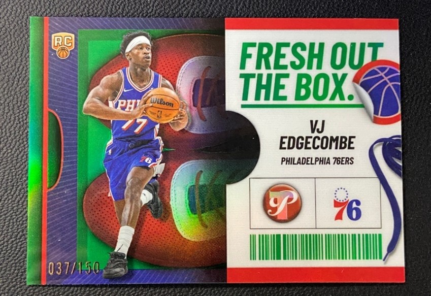 Vj Edgecombe 2025-26 Topps Pristine Fresh Out The Box Green RC /150 #BOX-4