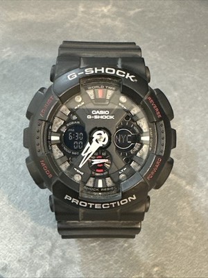 CASIO G SHOCK GA-120 RED BLACK WRIST WATCH G-SHOCK 5229 NEW BATTERY INSTALLED!