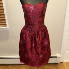 NWOT David Meister Strapless Floral Dress - 6