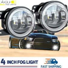 Pair 4" Inch Bumper LED Halo Fog Lights For Dodge Charger 2011-2014❤️