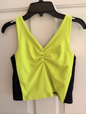 Five Dancewear Neon And Black Vneck Formation Crop, Adult Sz Medium,  see Descr
