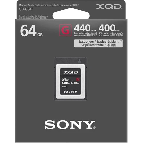 Tarjeta de memoria Sony Professional XQD serie G 64 GB (QD-G64F/J) Foto 3 de 4