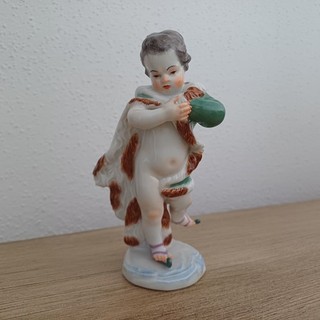 Meissen 1st Choice Figure A71 Putto/Cupid Allegory Winter Knob Antique Dealer Excellent