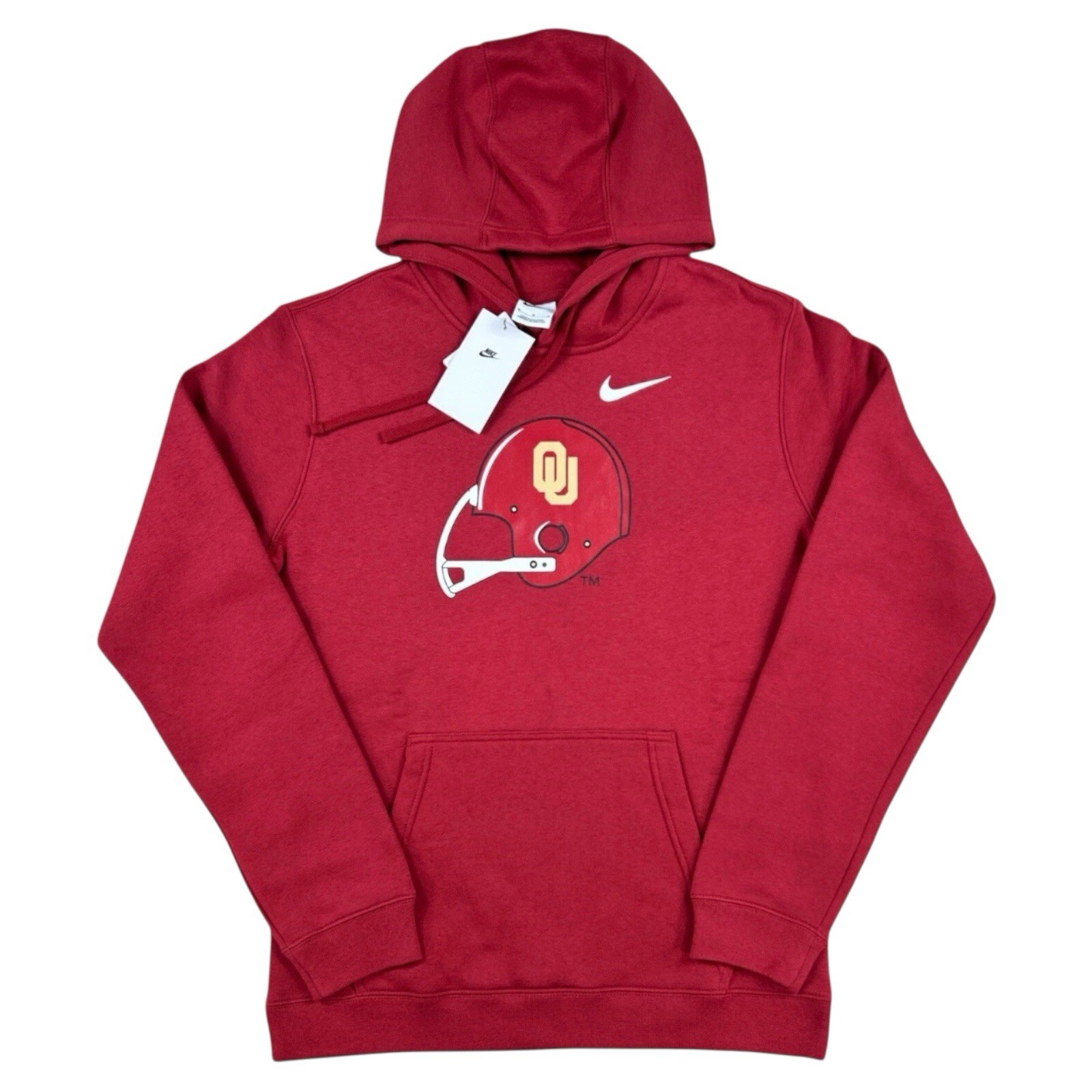 Nike Oklahoma Sooners Hoodie Sweatshirt Football Pullover Mens Large OU Red New