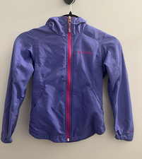 Columbia Omni-Shield Girl Size S 7/8 Hooded Full Zip Jacket Purple/Pink
