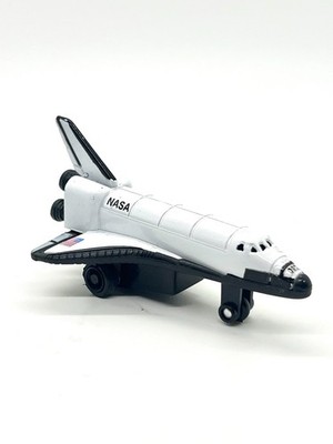 Vintage NASA Space Shuttle Pull Back Diecast Toy Model Rolling Wheels Collectibl