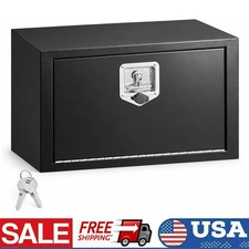 Underbody Steel Truck Tool Box 24 X 12 X 14 Trailer Rv Tool Storage Box Black