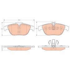 Satz Bremsbeläge Bremsklötze hinten für Mercedes GLK-Klasse X204 | 24652365