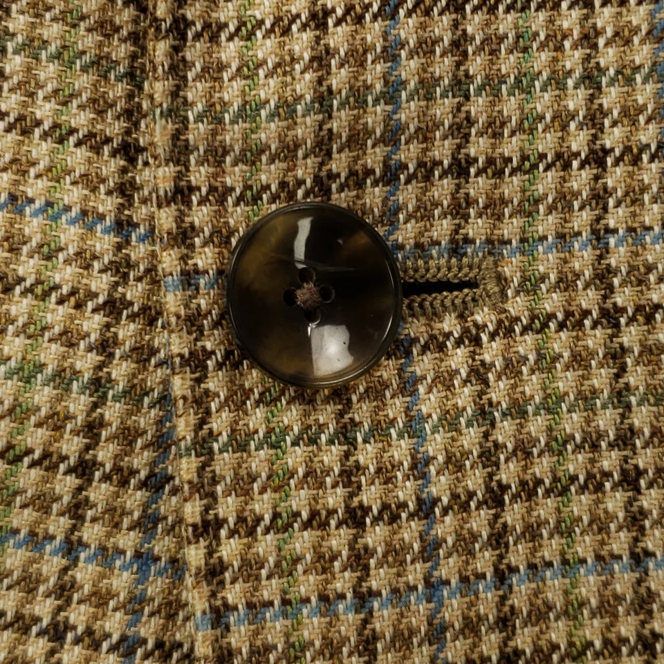 Abrigo deportivo Hart Schaffner Marx para hombre 43R forro mariposa a cuadros 2 Btn doble ventilación Foto 3 de 4