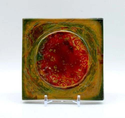 Antique LCT Tiffany Studios Favrile Glass Tile 4"