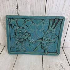 Sara Frank Iguanaworks Art Tile Cow Jumped Ov...