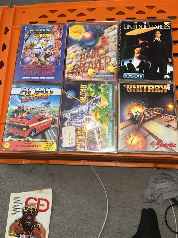 Job Lot 6 x Amstrad CPC Cassette Games – Bionic Commando + More –