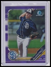 2019 Bowman Cal Quantrill Chrome Purple #/250 #BCP-125 San Diego Padres