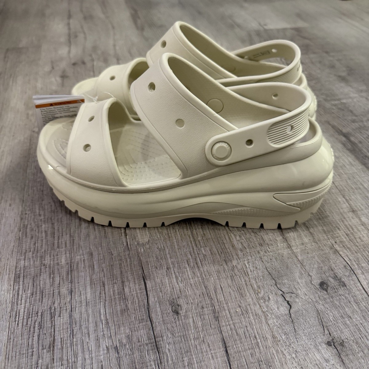 New CROCS Womens UNISEX MEGA CRUSH SANDAL Beige color M7/W9  display picture 1