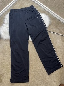 Vintage Y2K Nike Black Athletic Pants Elastic Waistband Mens Size L