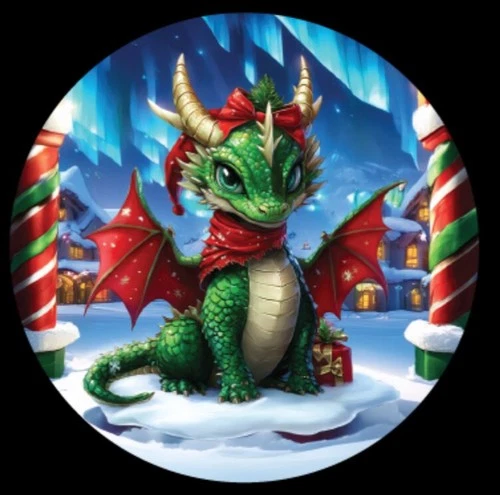 Christmas Advent Hayleybug 1/10th oz It's all Mine Dragon Silver Round