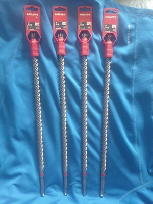 Lot Of 4 HILTI 2341101 5/8'' x 18'' TE-CX SDS Plus Carbide Hammer Drill Bits.