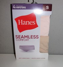 Girls Hanes Seamless Hipster Underwear 4 PACK Size Small - 6 BRAND NEW W TAGS