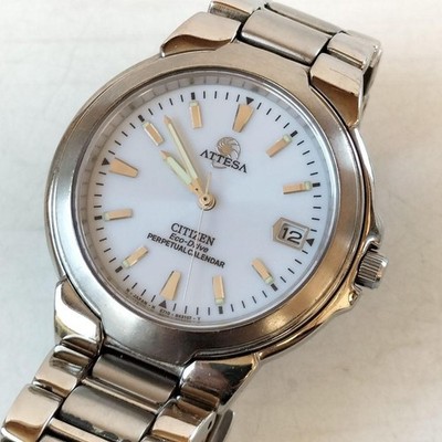 Citizen Attesa E710 G24709 Timepiece Working Titanium Eco Drive Authentic Japan
