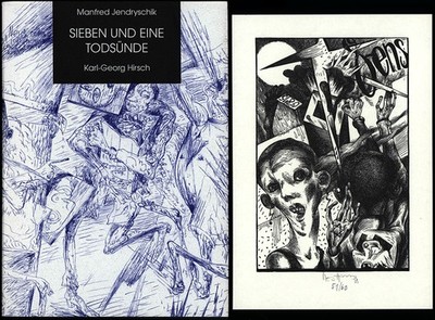 Jendryschik, Seven and a Deadly Sin. [Signed Original Woodblock Print].