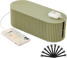 FABROK Cable Management Box, Cord Organizer Box with 10 Cable Ties, Power Strip