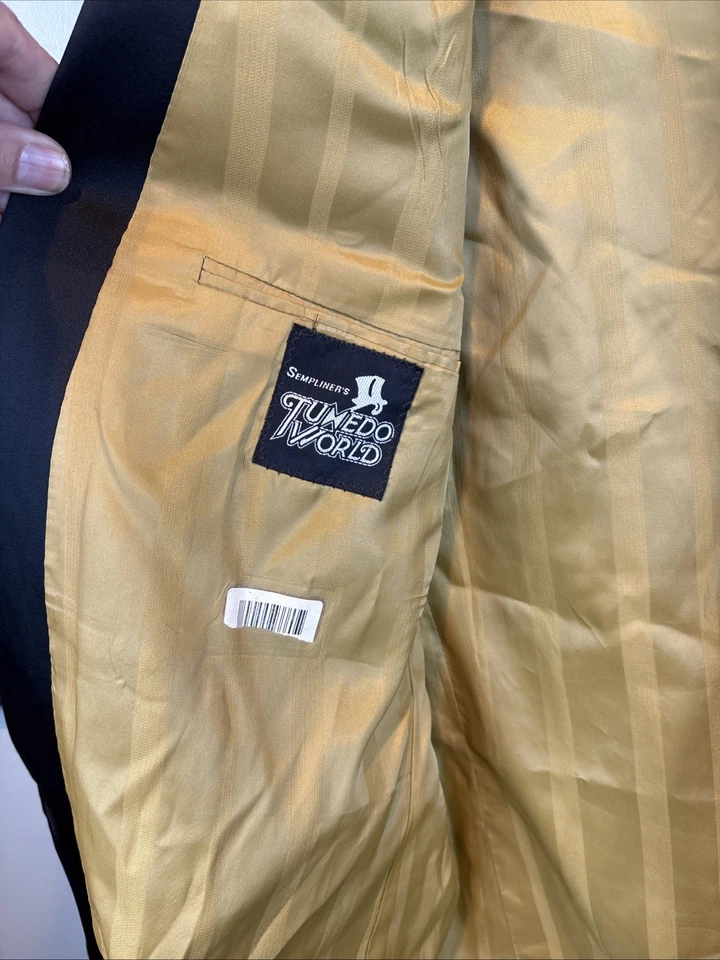 Blazer Chaps Ralph Lauren Doble Pecho Talla 40XL Negro Lana De Colección Foto 3 de 4